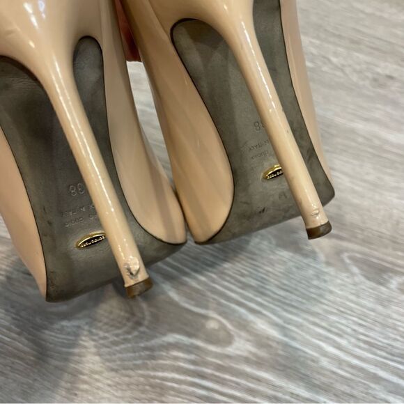 SERGIO ROSSI Beige Patent-leather pumps - Picture 7 of 9